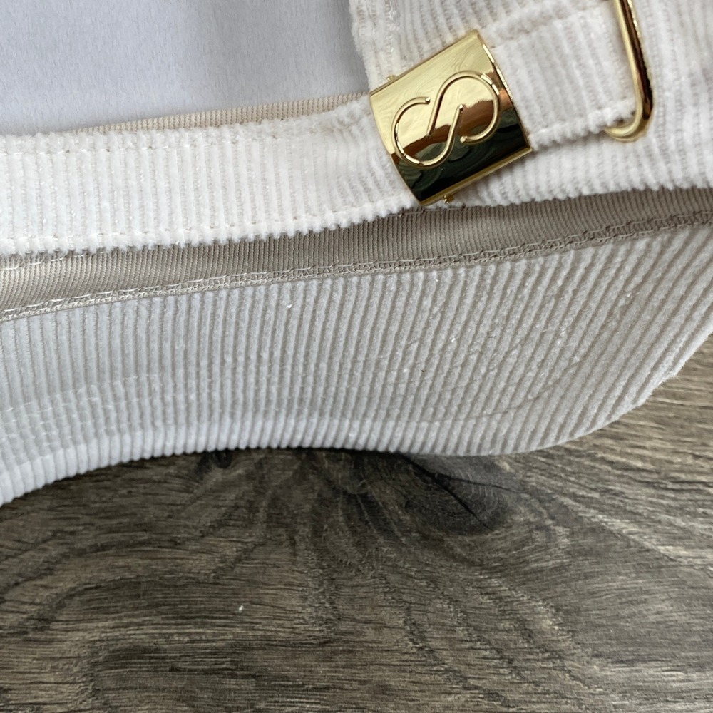 CALIA Anniversary Cap Womens OSFM Cloud Cover White Corduroy Adjustable Hat - Picture 5 of 6